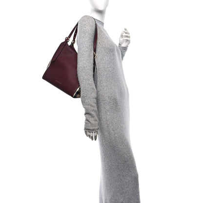 Burberry Grainy Calfskin House Check Small Canterbury Mahogany Red 2 of 9