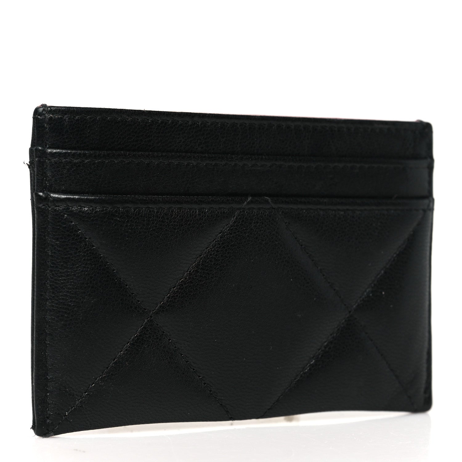 Chanel Lambskin Quilted Chanel 19 Card Holder Black 3 of 9