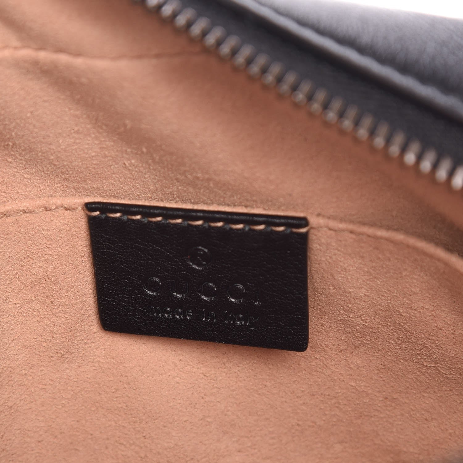 Gucci Calfskin Matelasse Mini GG Marmont Chain Shoulder Bag Black 6 of 7