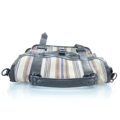 Proenza Schouler Leather Linen Striped PS1 Medium Satchel 5 of 11