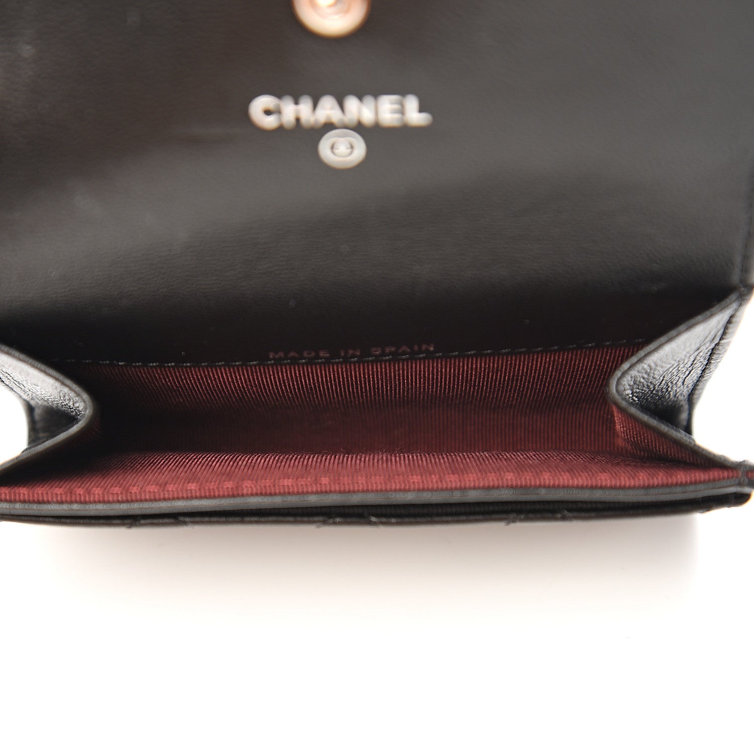 Chanel Lambskin Quilted Flap Card Holder Black 4 of 9