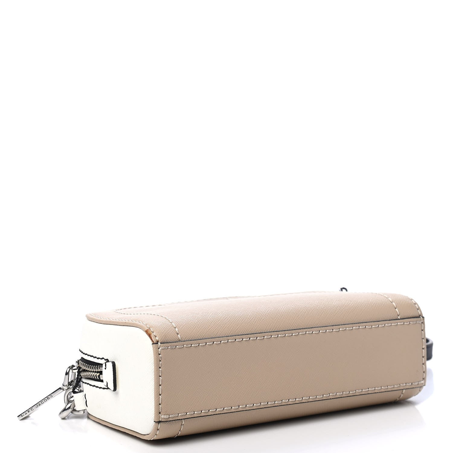Marc Jacobs Saffiano Playback Boxed Dome Crossbody Beige 3 of 4