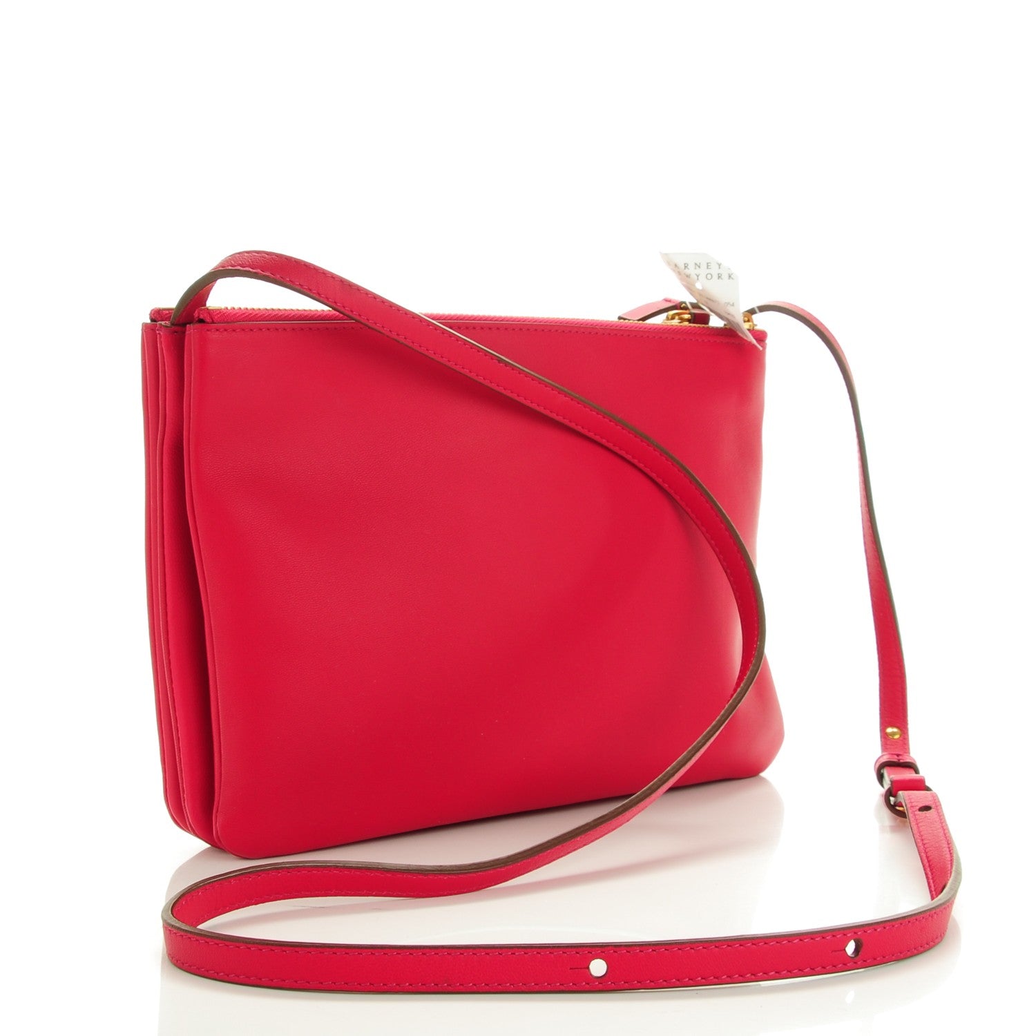 Celine Lambskin Large Trio Crossbody Bag Fuchsia 3 of 7