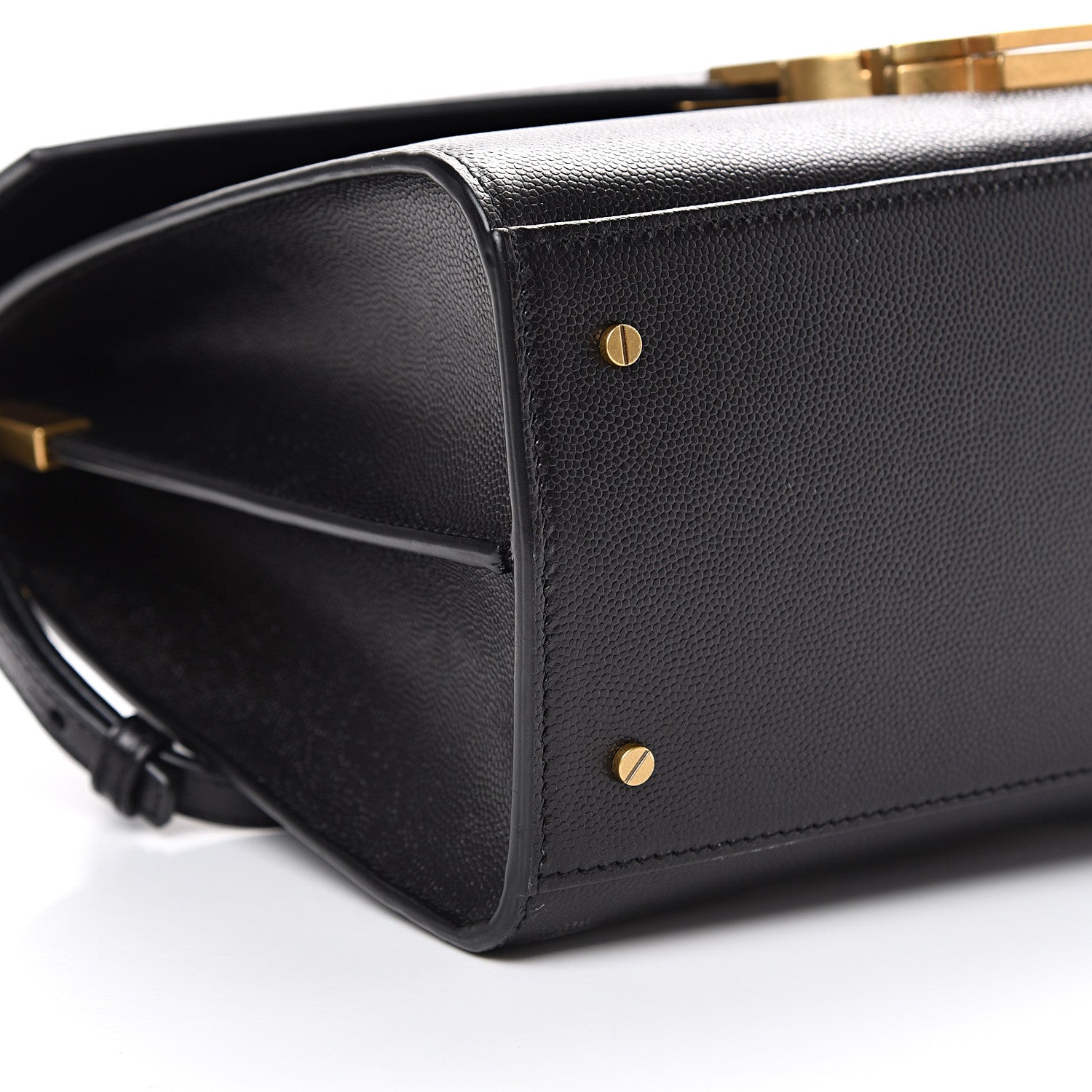 Saint Laurent Grain de Poudre Medium Classic Monogram Cassandra Top Handle Black 8 of 11