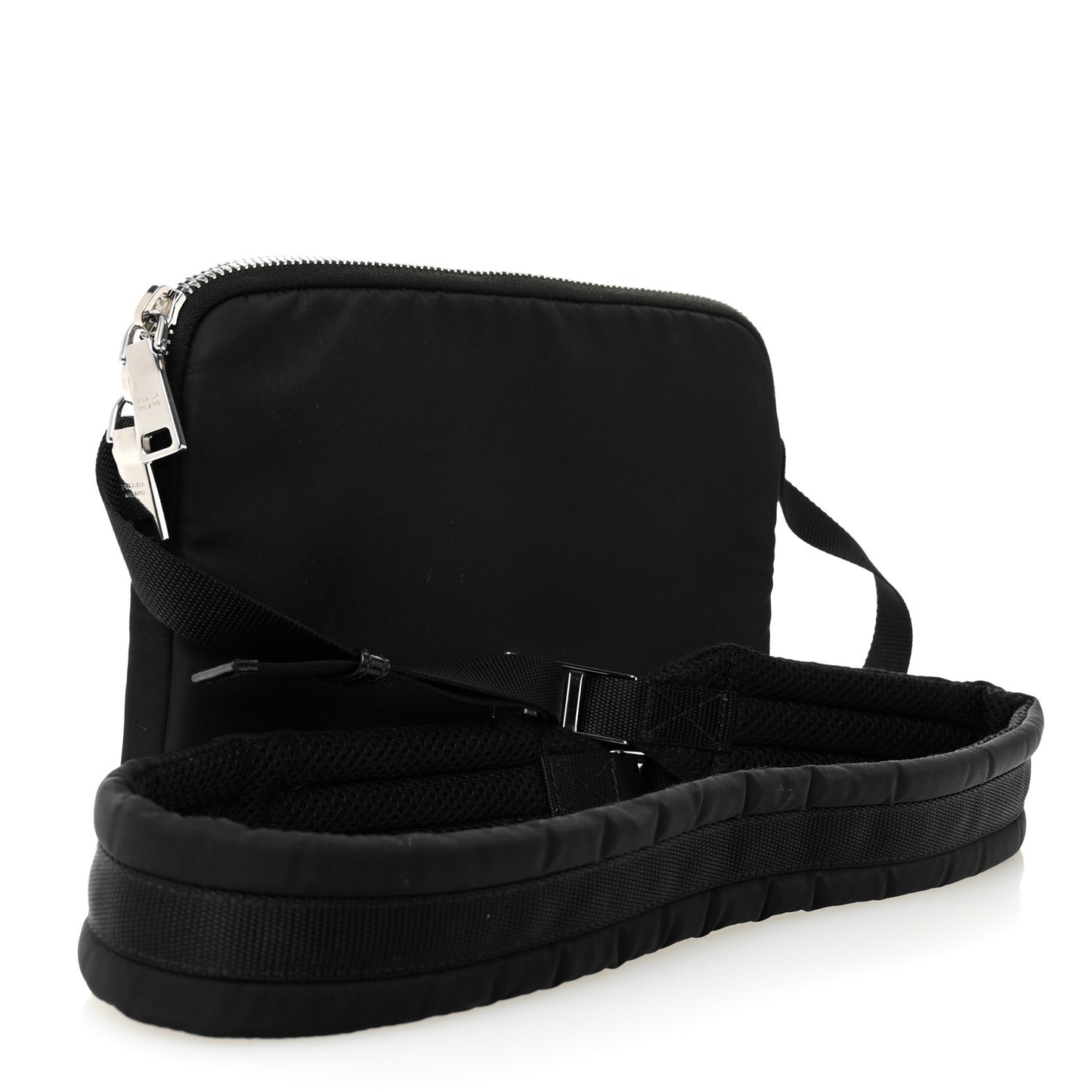Tessuto Nylon Crossbody Bag Black