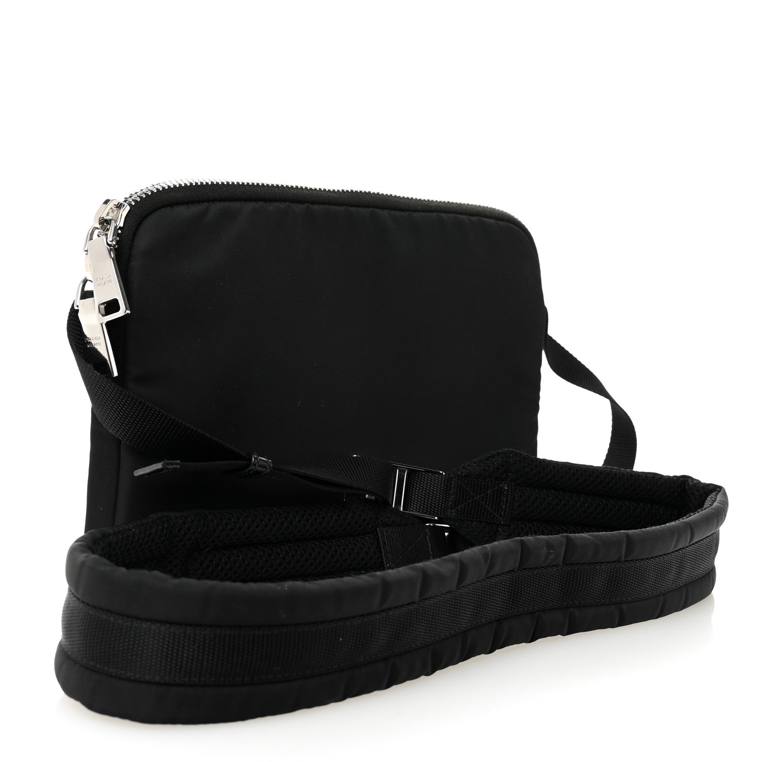 Prada Tessuto Nylon Crossbody Bag Black 3 of 10