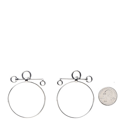 Hermes Sterling Silver Mors De Bride Earrings 2 of 5