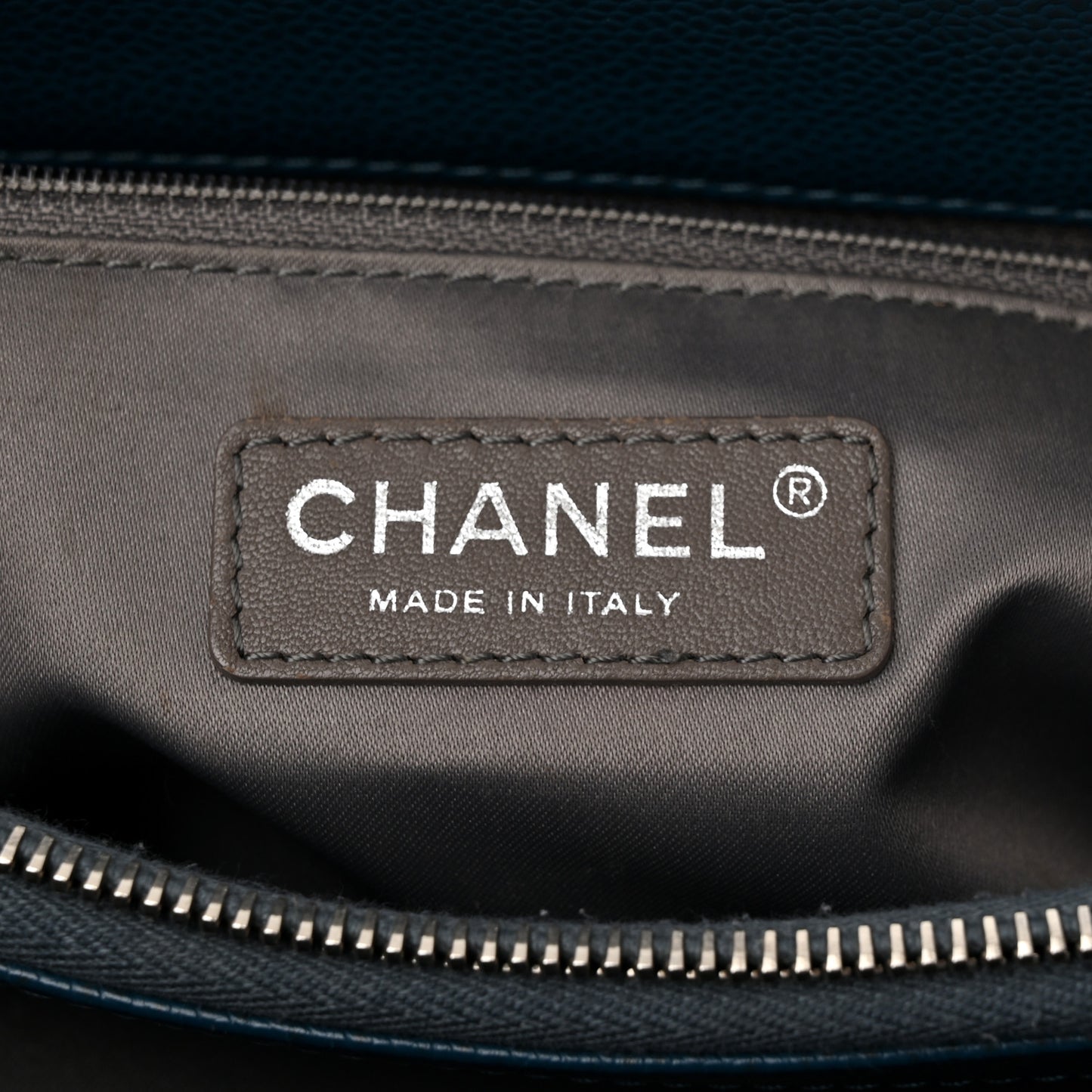 Caviar Quilted Grand Shopping Tote GST Dark Blue