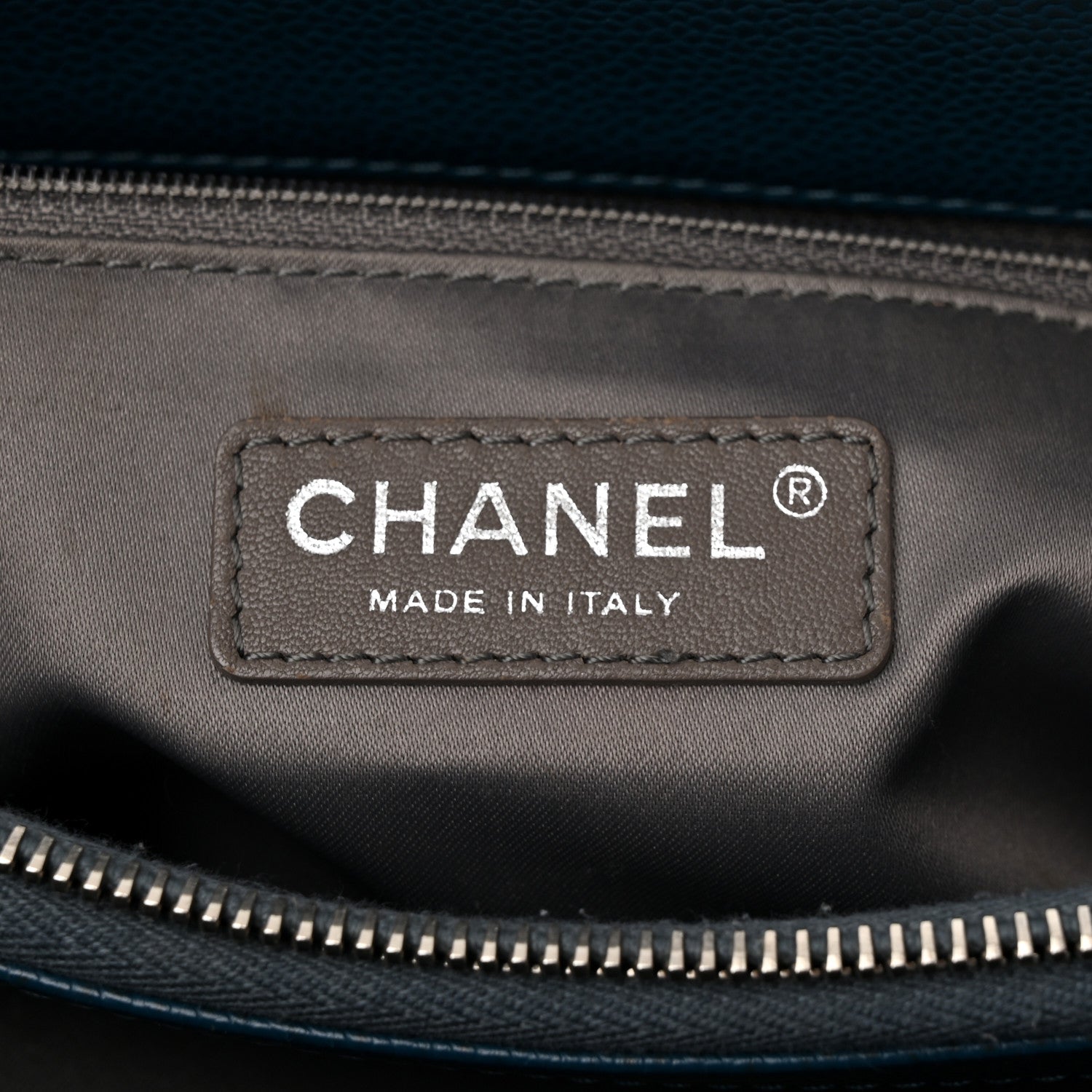 Chanel Caviar Quilted Grand Shopping Tote GST Dark Blue 7 of 21