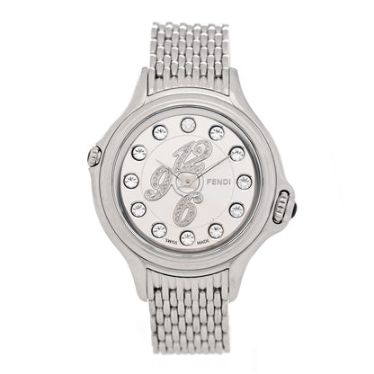 Fendi Stainless Steel Diamond Topaz 38mm Crazy Carats Rotating Gem Quartz Watch 2 of 7