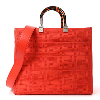 Fendi Technical Fabric Plexiglass FF Medium Fendi Sunshine Shopper Tote Tulipano 1 of 9