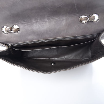 Chanel Lambskin Quilted Jumbo Single Flap Dark Grey 6 of 16