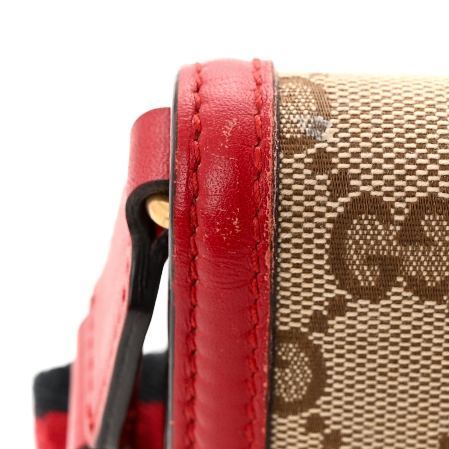 Gucci Monogram Lady Web Convertible Wallet Beige Hibiscus Red 14 of 16