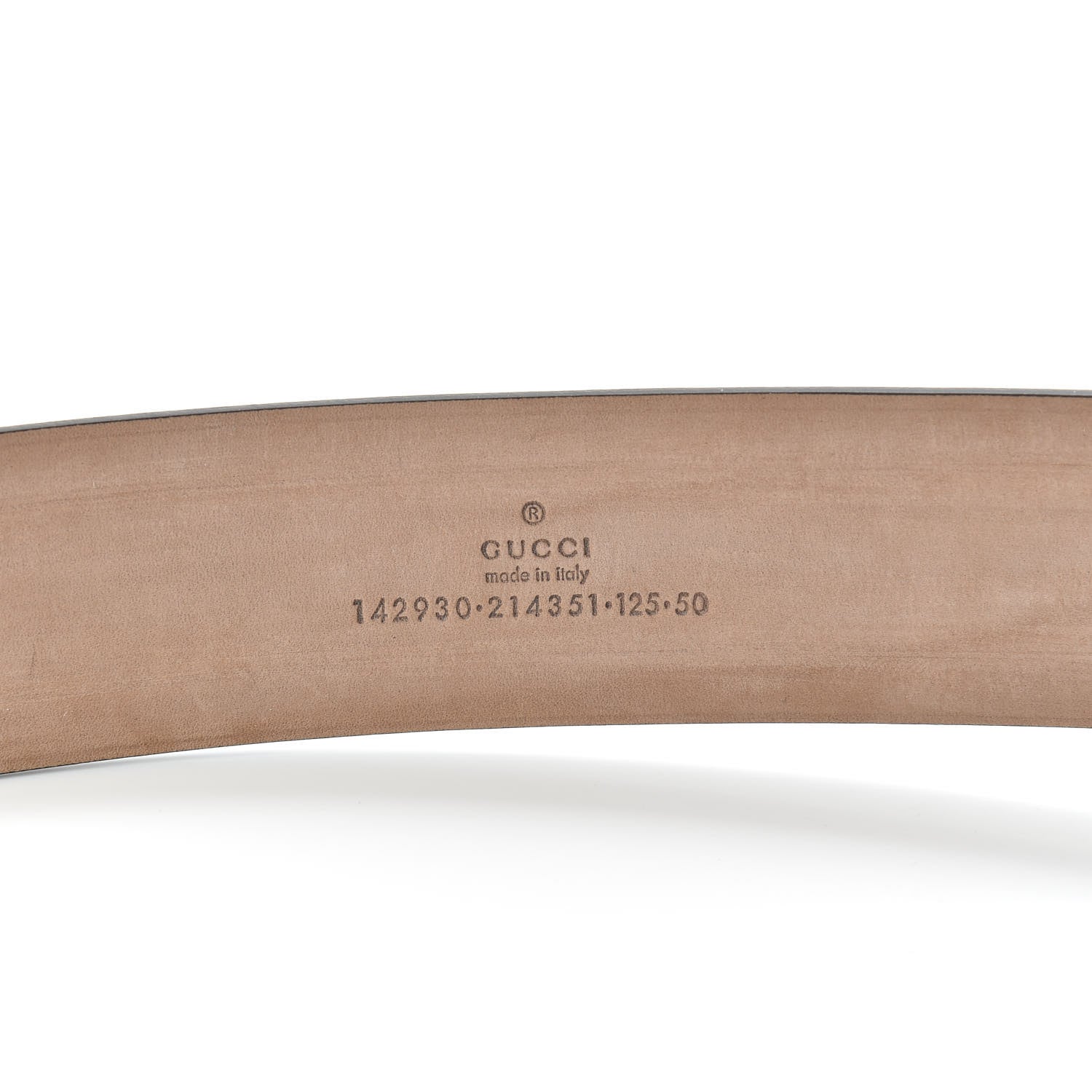 Gucci GG Supreme Monogram Niagara Lux Calfskin Interlocking G 40mm Belt 125 50 Beige Ebony Cocoa 4 of 5