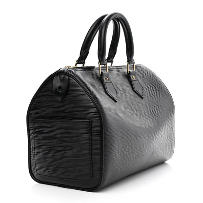 Louis Vuitton Epi Speedy 25 Black 4 of 9