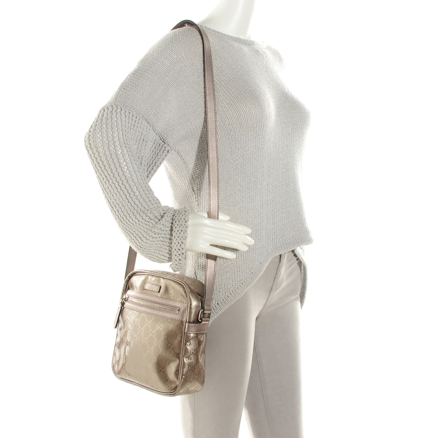 Gucci Imprime Monogram Shoulder Bag Mauve 2 of 7