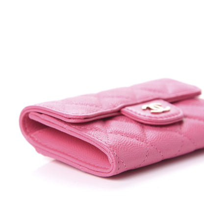 Chanel Caviar Quilted Flap Card Holder Wallet Pink 9 of 10