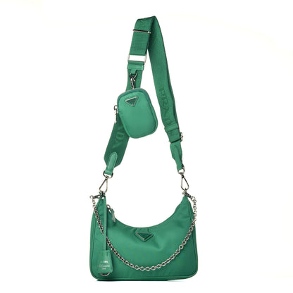 Prada Nylon Re-Edition 2005 Shoulder Bag Menta 1 of 8