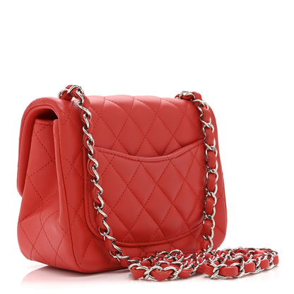 Chanel Lambskin Quilted Mini Square Flap Red 3 of 10