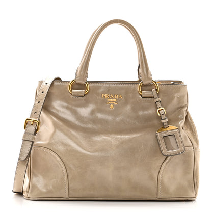 Prada Vitello Shine Shopping Satchel Pomice 1 of 9