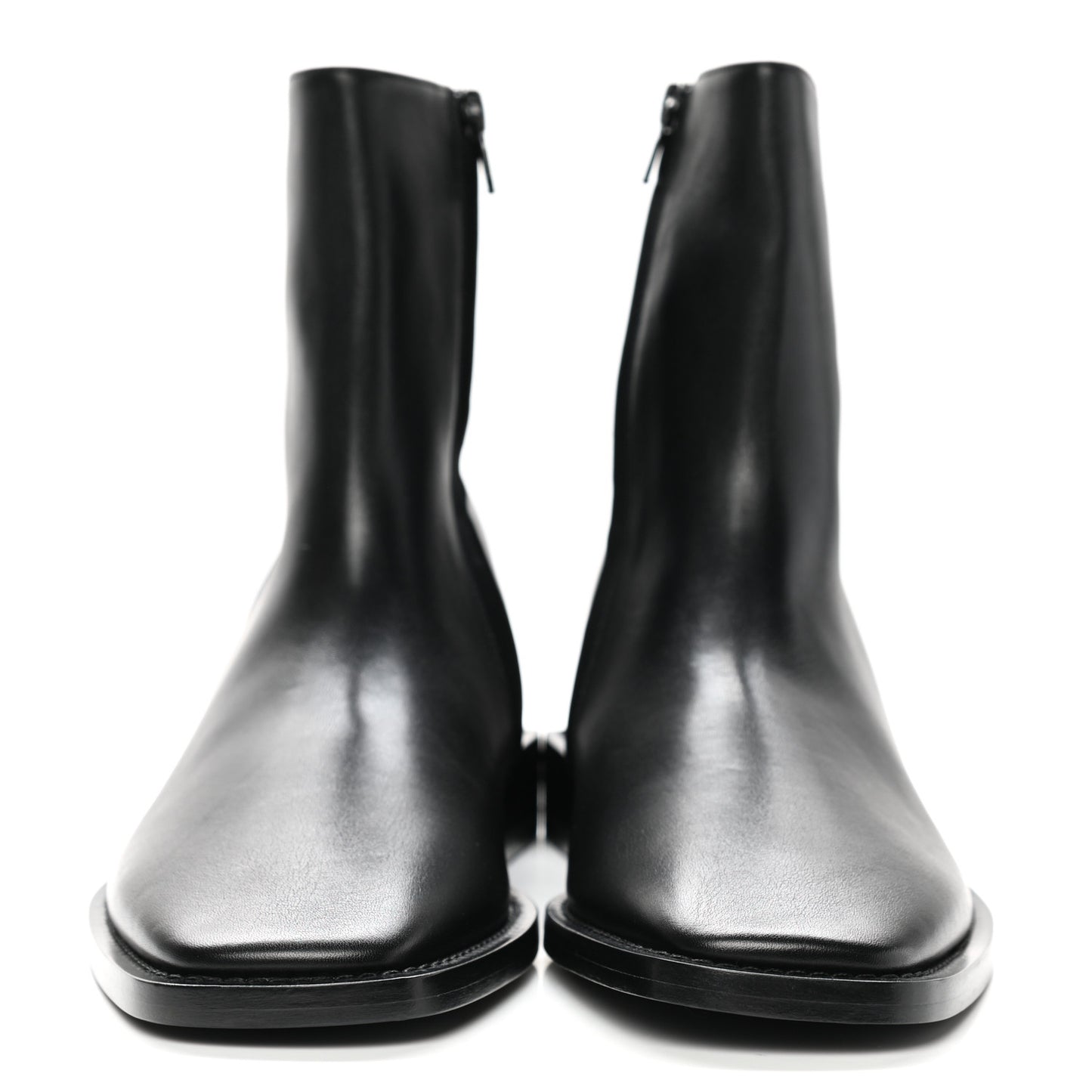 Calfskin Mens Soft Rim Ankle Booties 40 Black