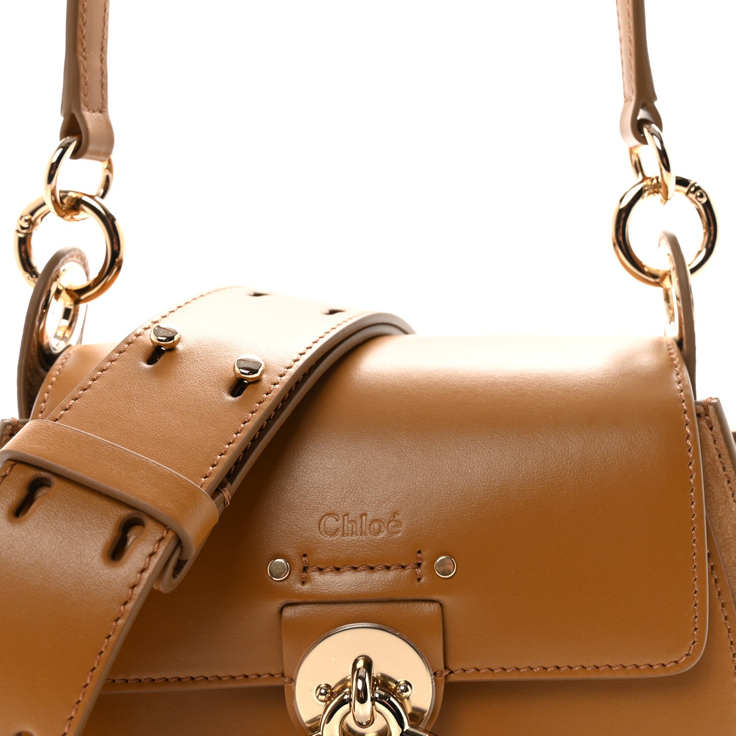Chloe Calfskin Small Tess Bag Pottery Brown 7 of 9