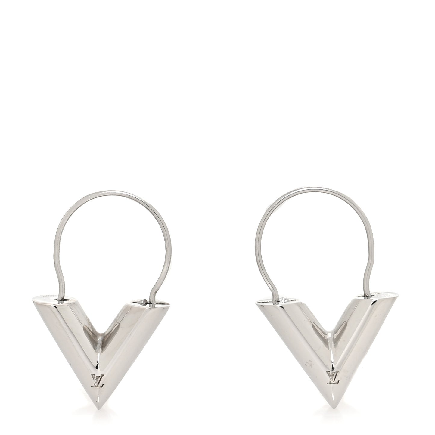 Essential V Hoop Earrings Silver