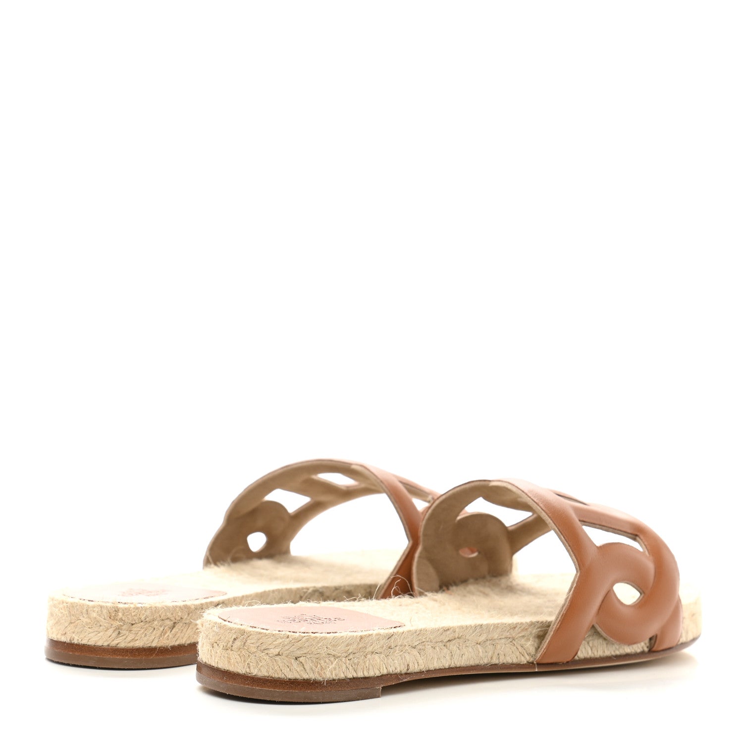 Hermes Nappa Famosa Espadrille Sandals 38 Naturel 4 of 8