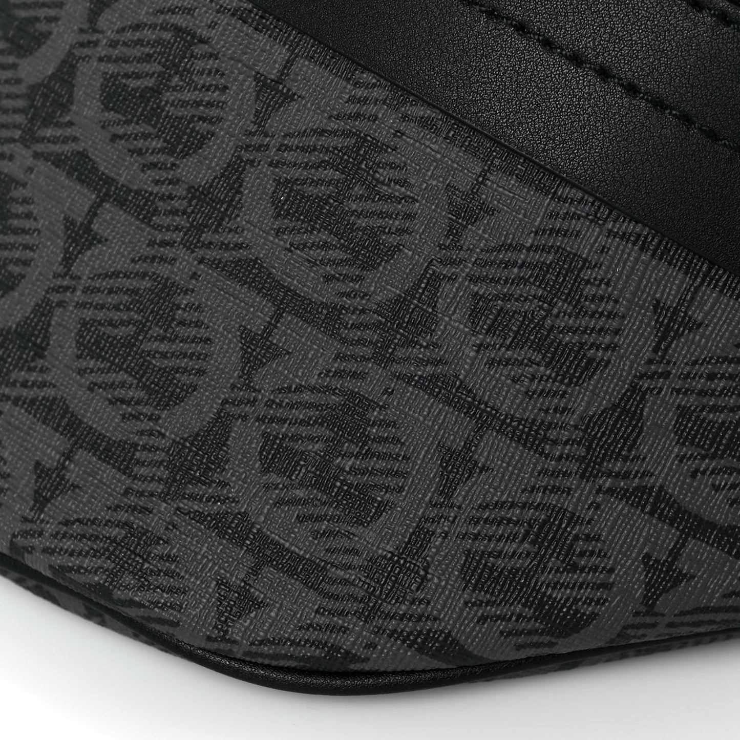 Gancini Monogram Calfskin Waist Bag Black Grey