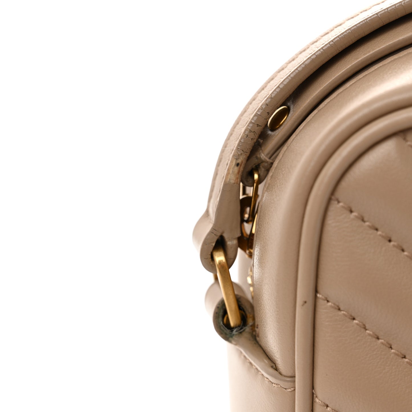 Calfskin Matelasse Monogram Lou Camera Bag Dark Beige