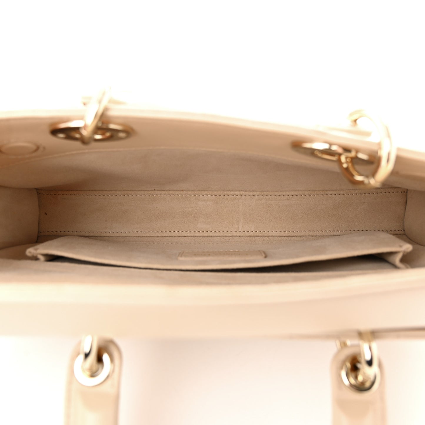 Lambskin Cannage Medium Lady D-Joy Sand