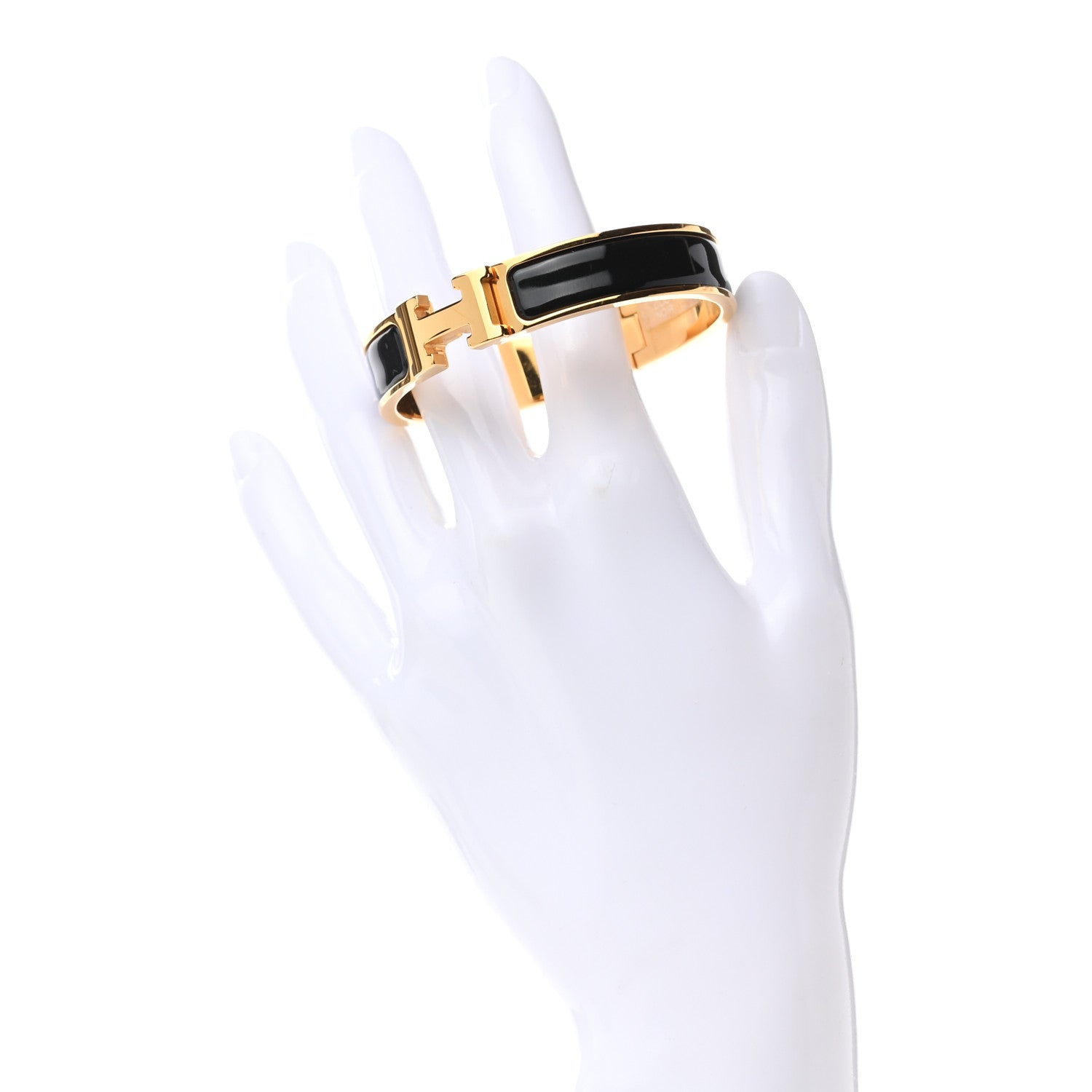 Hermes Enamel Narrow Clic Clac H Bracelet PM Black 2 of 5