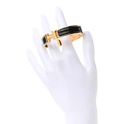 Hermes Enamel Narrow Clic Clac H Bracelet PM Black 2 of 5