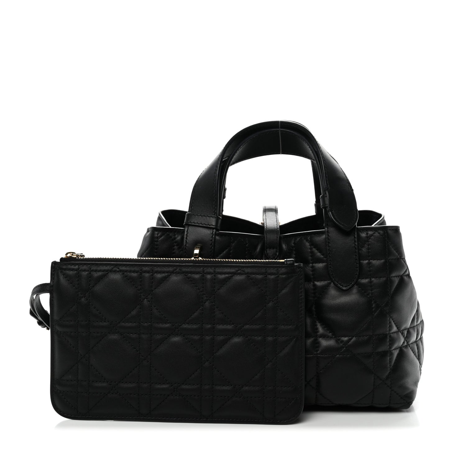 Calfskin Macrocannage Small Toujours Black