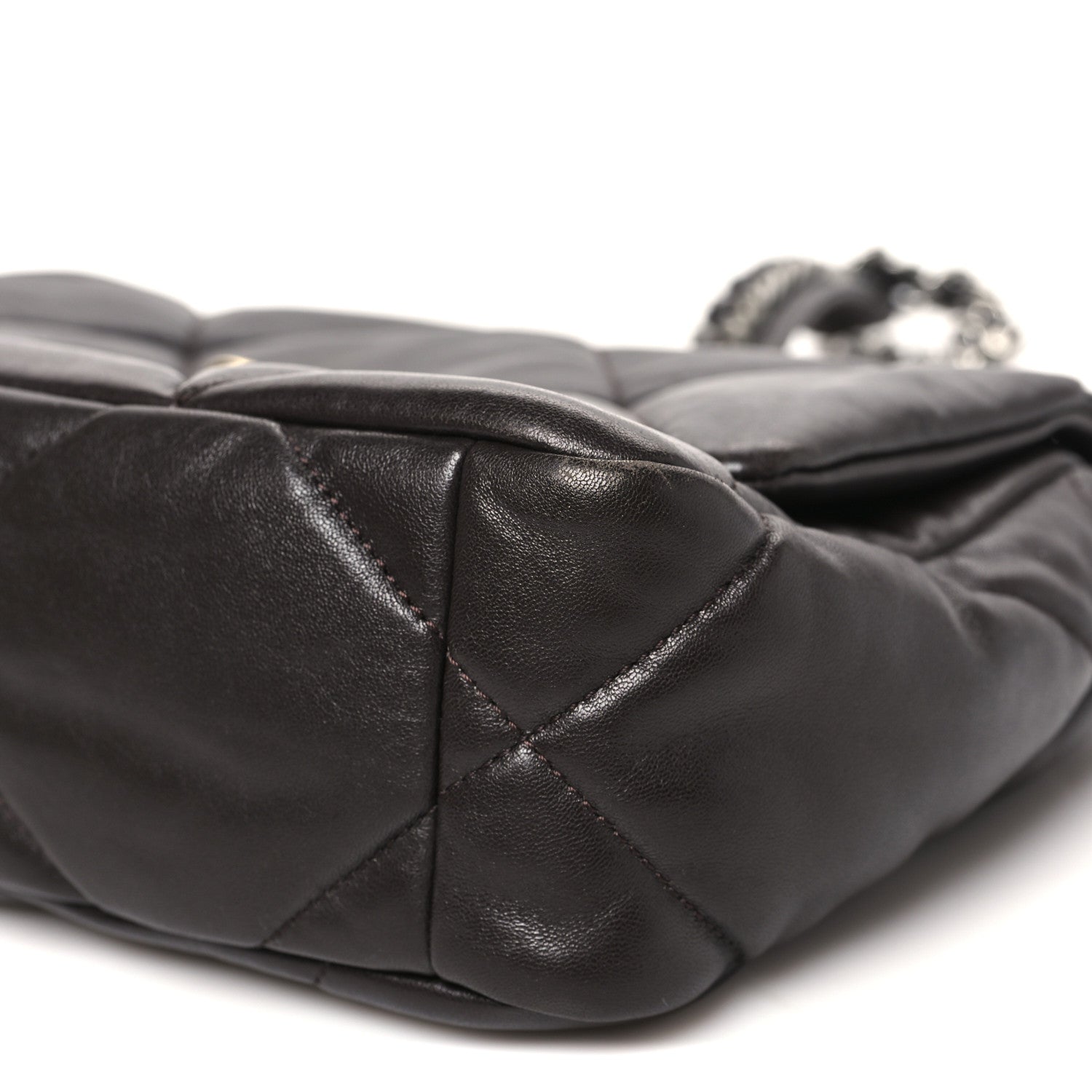 Chanel Lambskin Quilted Medium Chanel 19 Flap Dark Brown 10 of 11