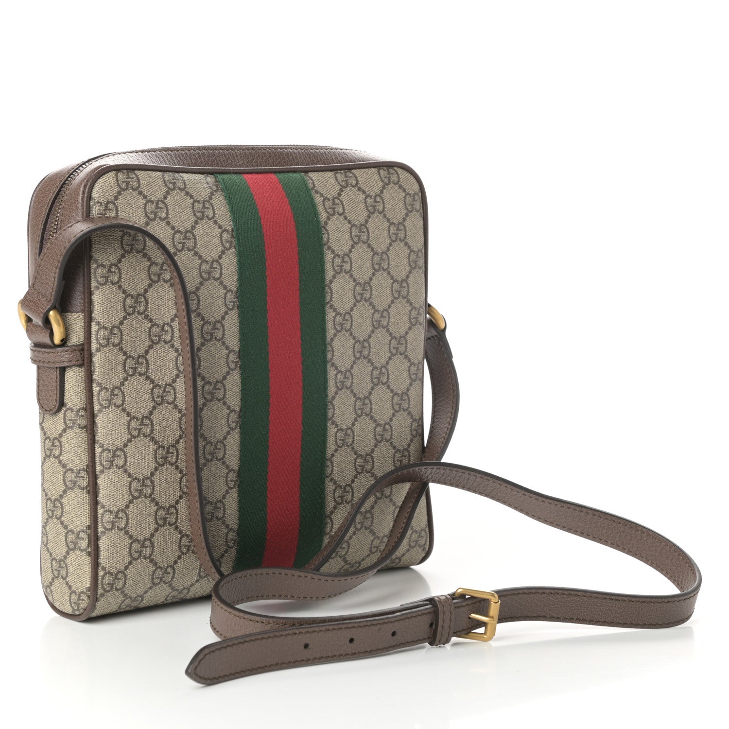 Gucci GG Supreme Monogram Web Small Ophidia Messenger Bag Brown 3 of 9