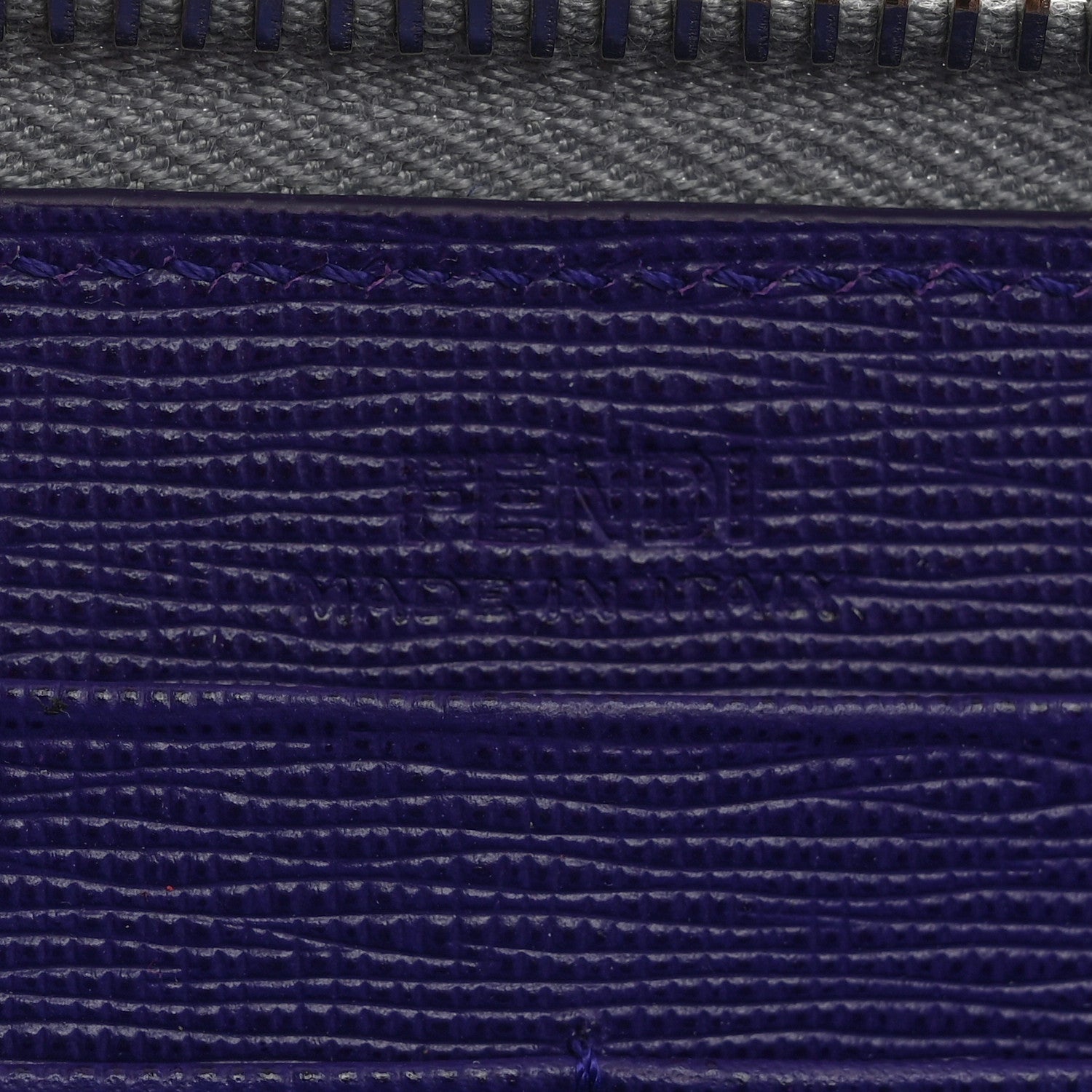 Fendi Vitello Elite Studded Hypnoteyes Zip Around Wallet Polvere Multicolor 6 of 8
