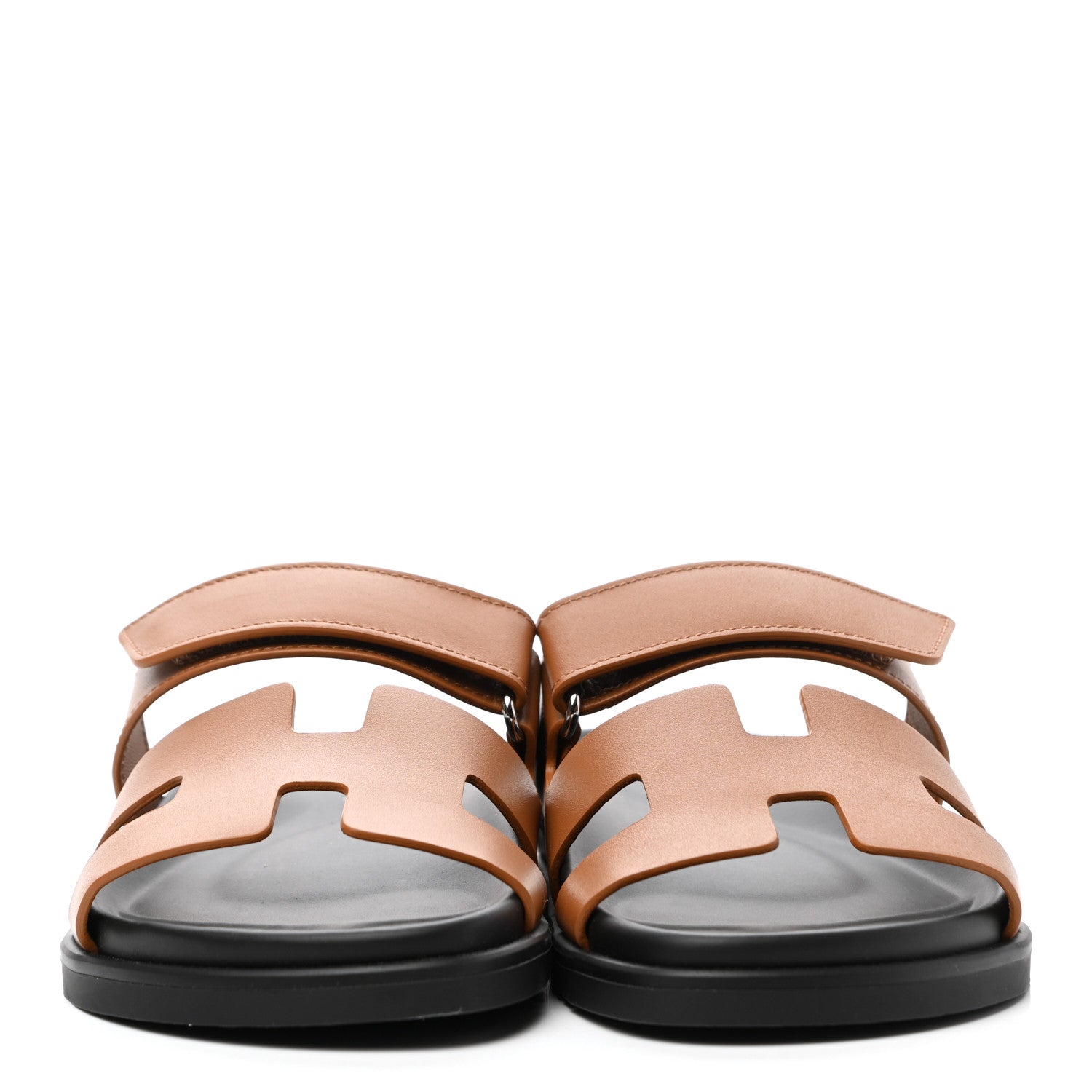 Hermes Calfskin Womens Chypre Sandals 37 Gold 2 of 7