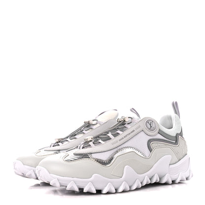 Louis Vuitton Technical Fabric LV Rush Sneakers 38.5 Silver 3 of 9