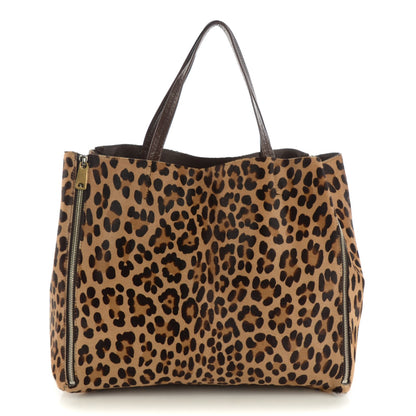 Celine Calf Hair Leopard Print Zip Gusset Cabas 1 of 6