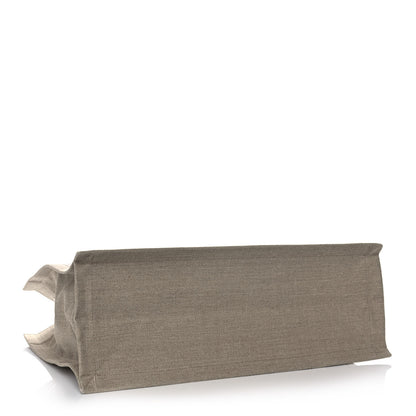 Saint Laurent Linen Calfskin Rive Gauche Tote Optic White 4 of 8