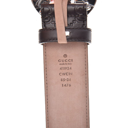 Gucci Guccissima Signature Interlocking G 40mm Belt 85 34 Cocoa 4 of 8