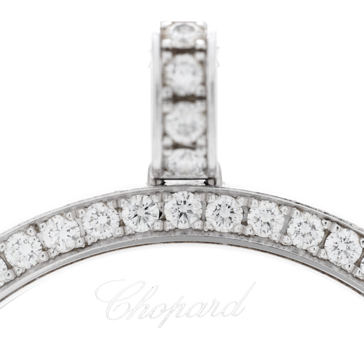 Chopard 18K White Gold Diamond Happy Diamonds Five Snowflake Pendant 5 of 5