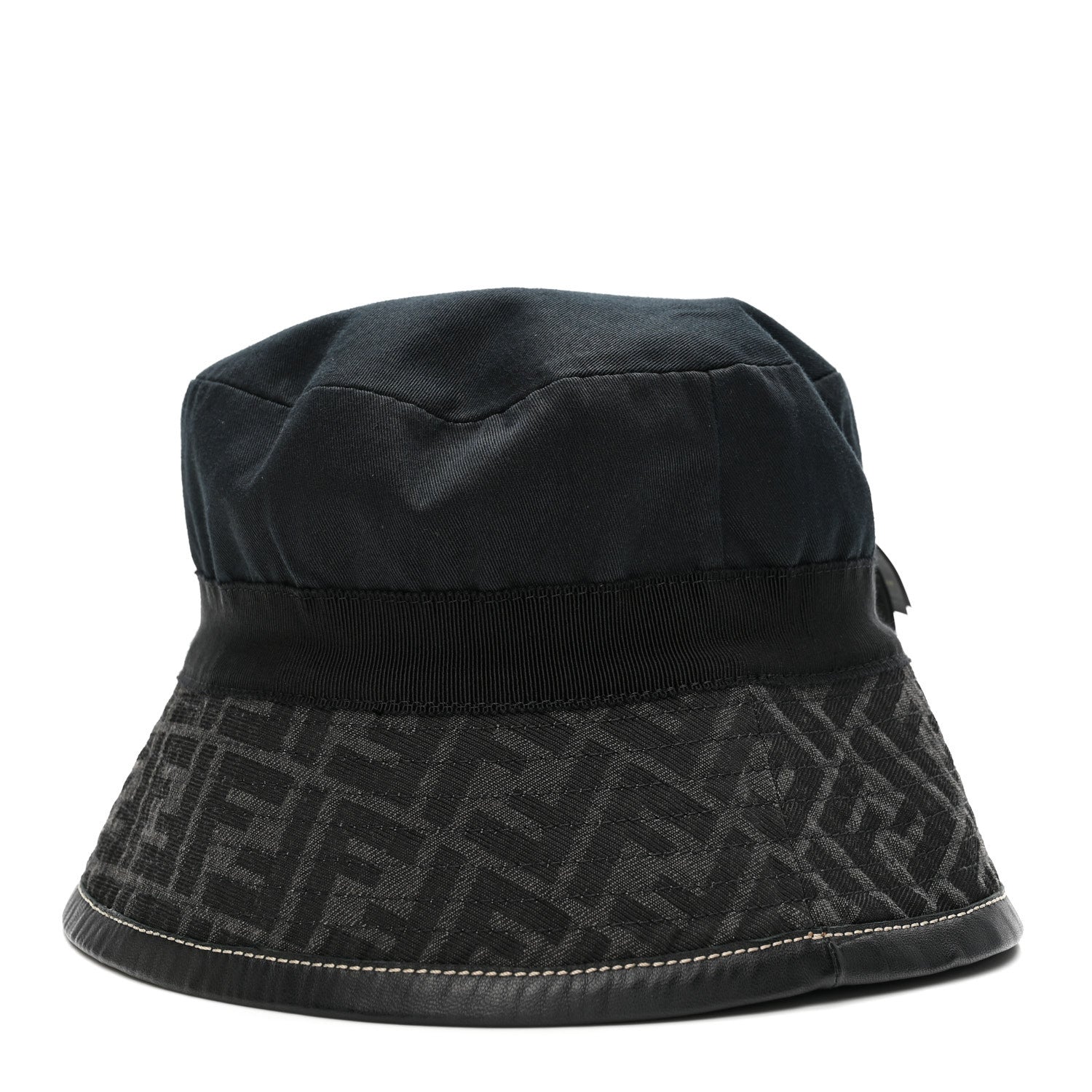 Fendi Fabric Jacquard FF Bucket Hat L Black 1855798 – FASHIONPHILE