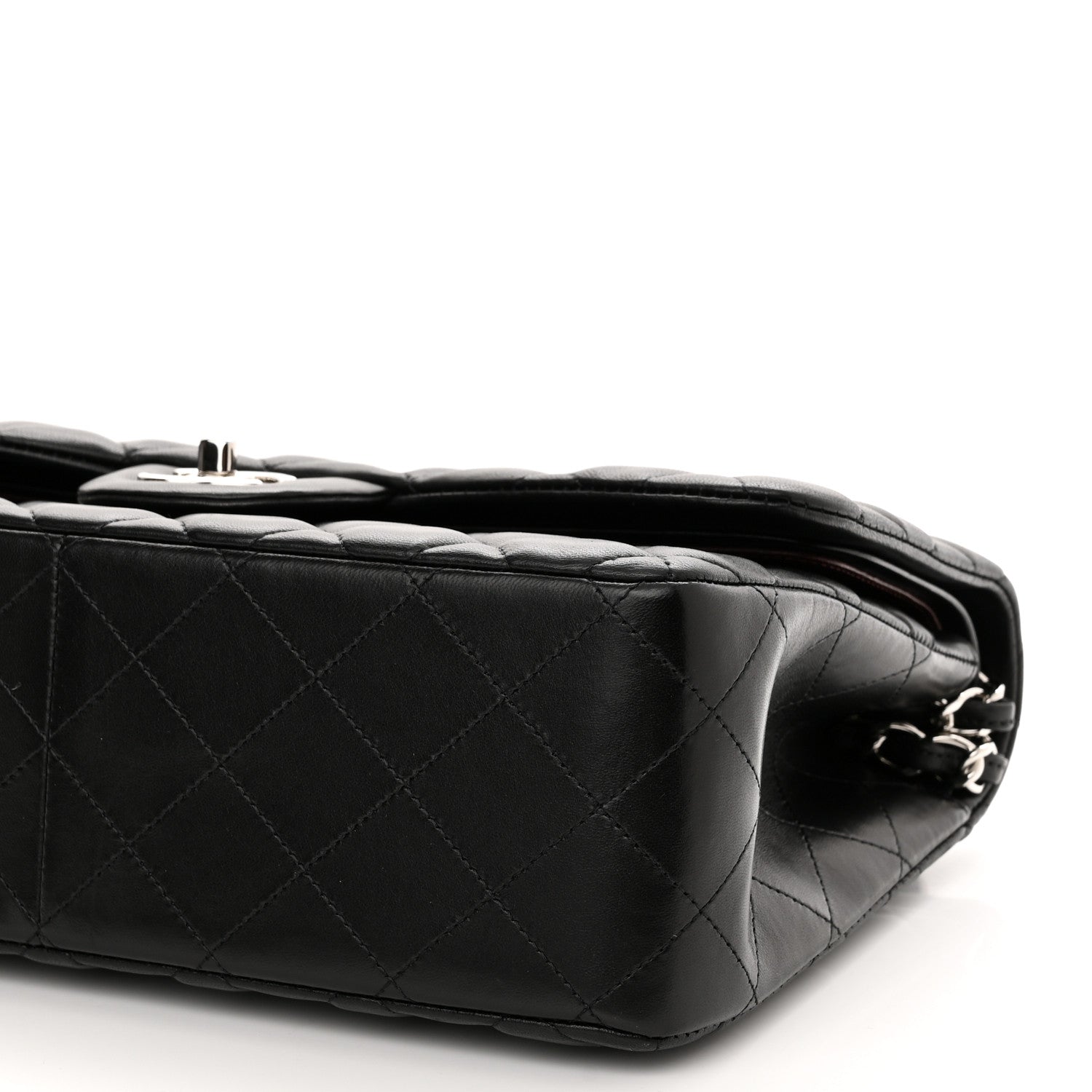 Chanel Lambskin Quilted Jumbo Double Flap Black 10 of 10