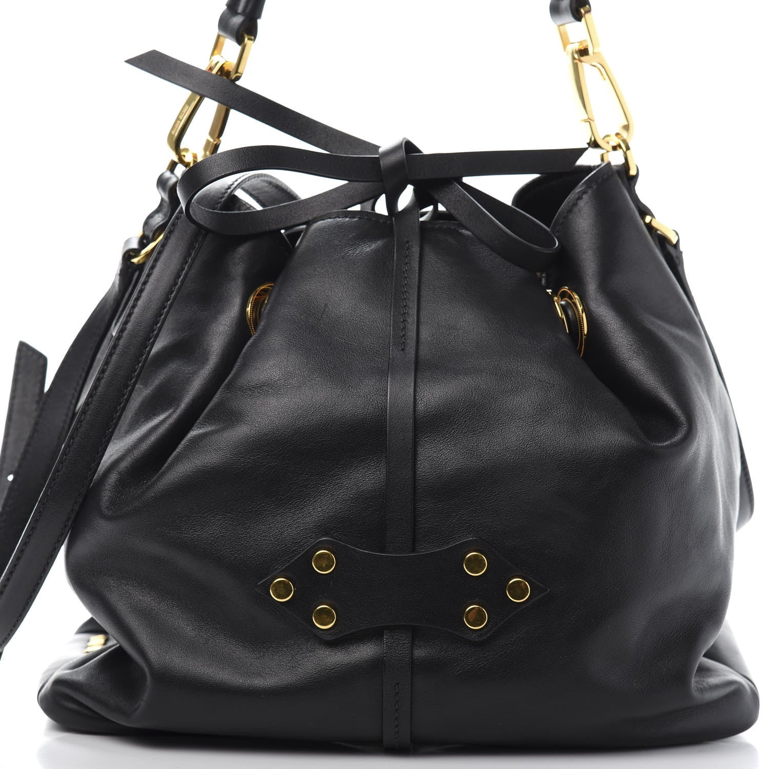 Miu Miu Nappa Bucket Bag Black 11 of 12