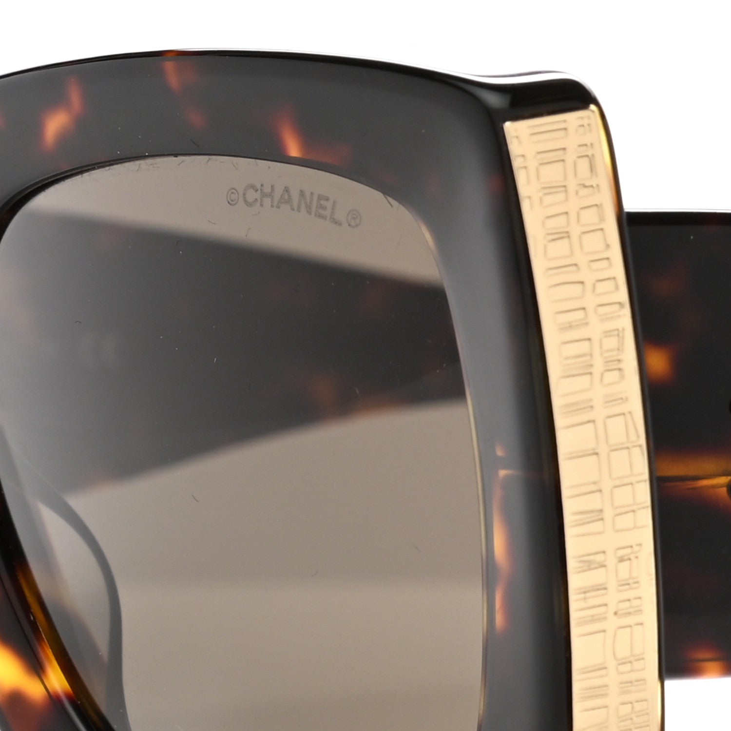 Chanel Acetate Rectangle Sunglasses 5435 Tortoise 7 of 8