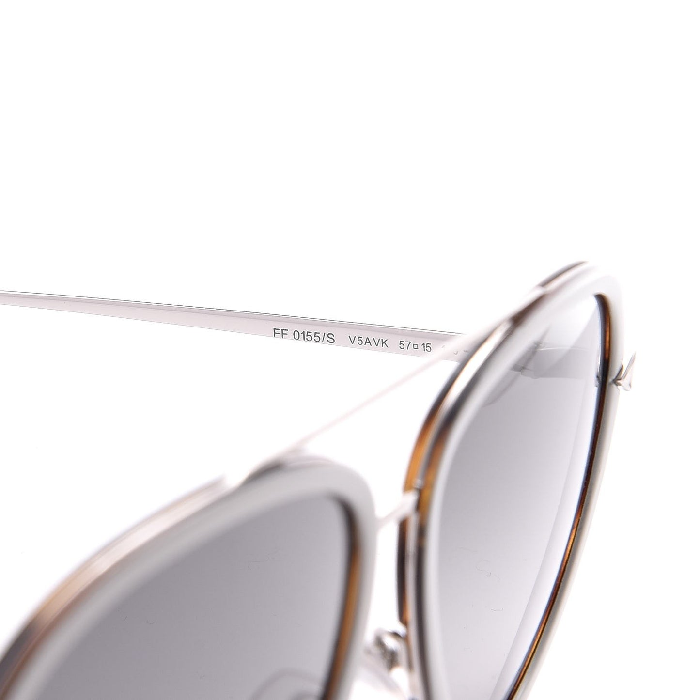 Metal Aviator Sunglasses FF0155/S White
