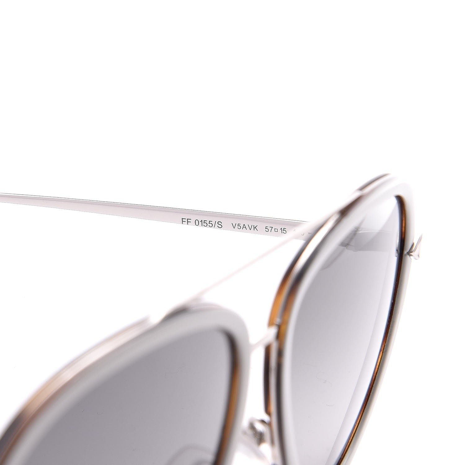 Fendi Metal Aviator Sunglasses FF0155/S White 7 of 8