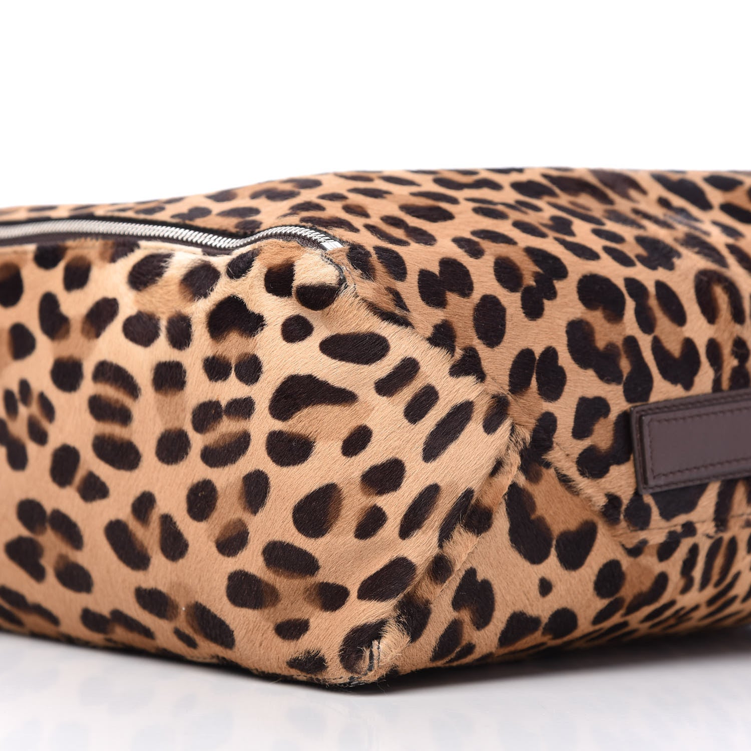 Celine Calf Hair Leopard Print Vertical Zip Gusset Cabas 6 of 9